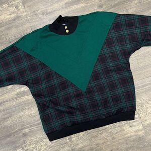 Vintage Cape Cod Sportswear Tartan Times Women Size Large Pullover Deadstock USA